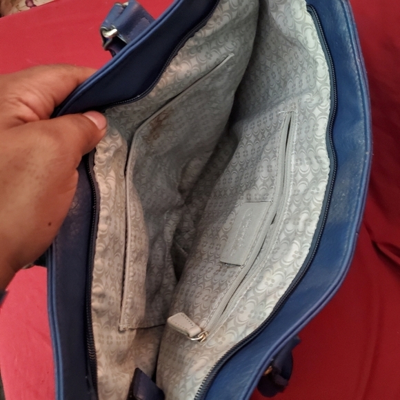 Charming Charlie Blue Depths Satchel Purse Bag - Picture 3 of 4